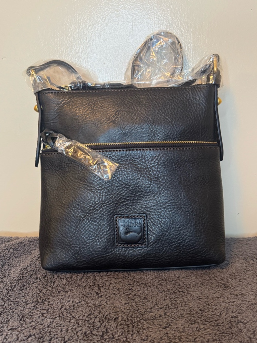 Dooney & Bourke Black Florentine Letter Carrier